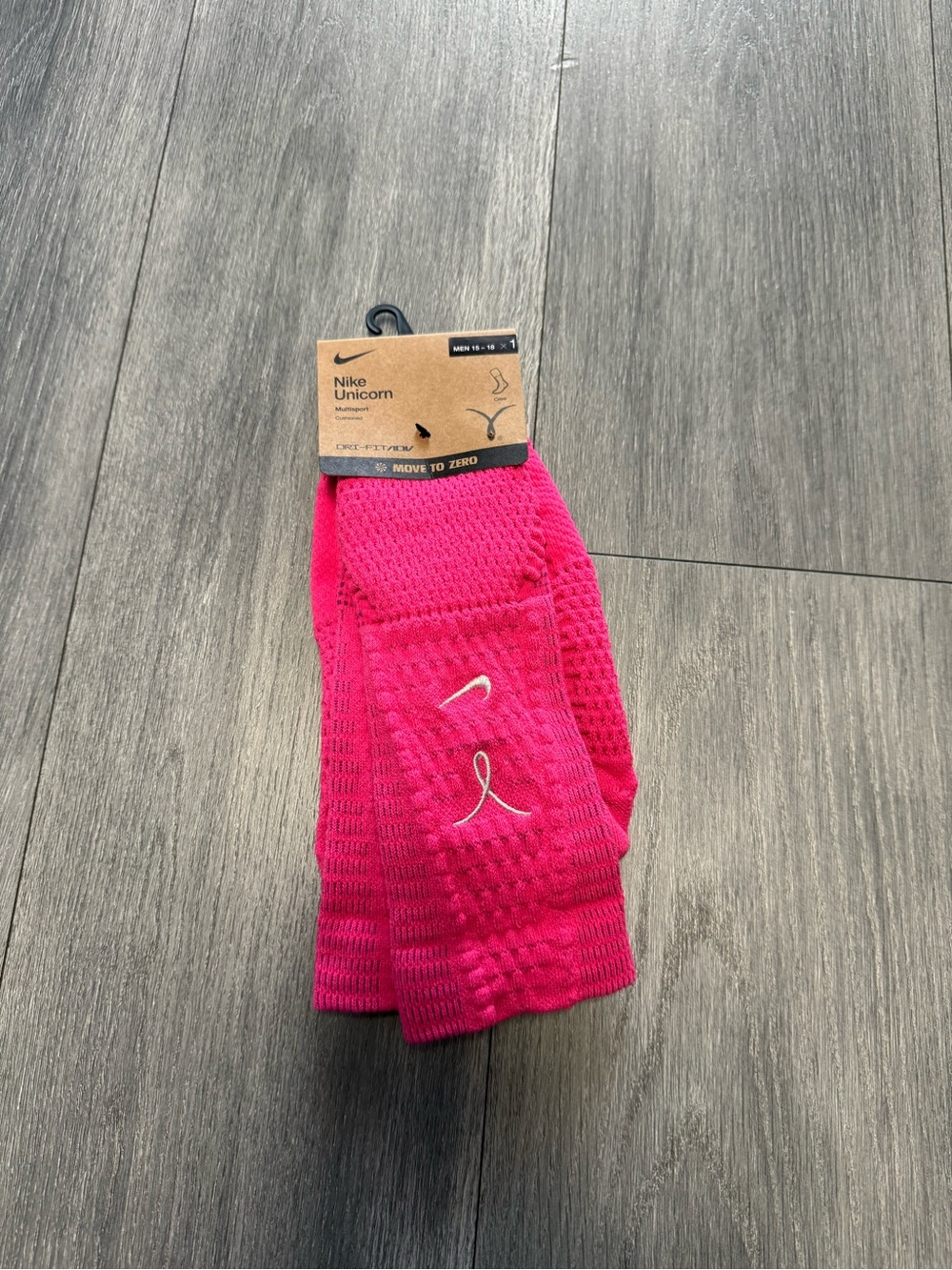 Nike ADV Unicorn Socks BCA Breast Cancer Awareness Kay Yow IB9160-645 Sz 15-18